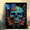 Skull Paint by Numbers Kit for Adults-Butterfly Adult Paint by Number Kits on Canvas,Skeleton Painting by Number Adult for Gift Home Wall Decor(16x20inch)